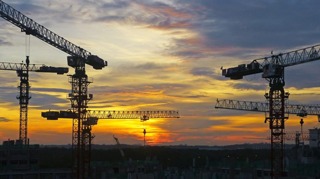 sunset, singapore, silhouettes