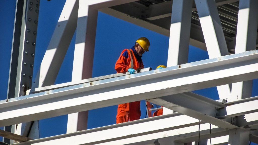 worker, construction site, helmet