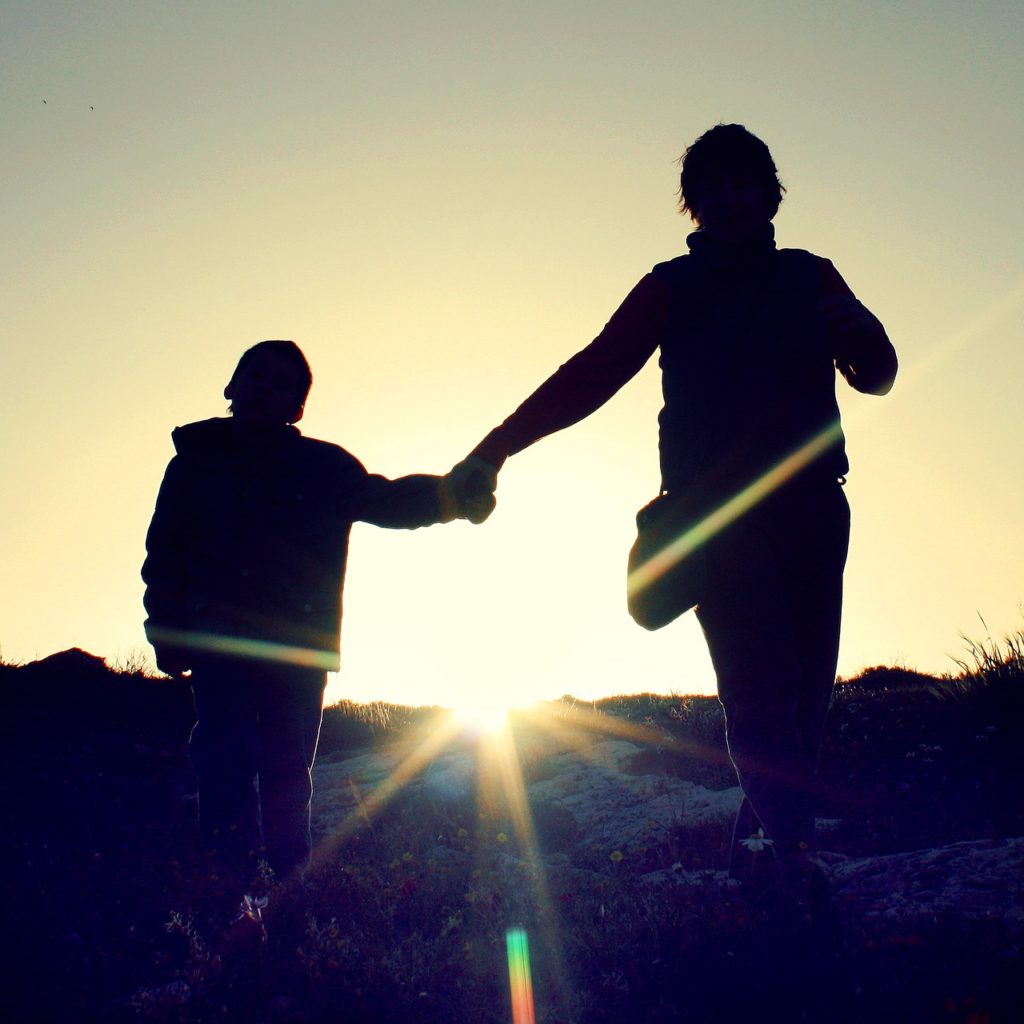 mother, family, sky