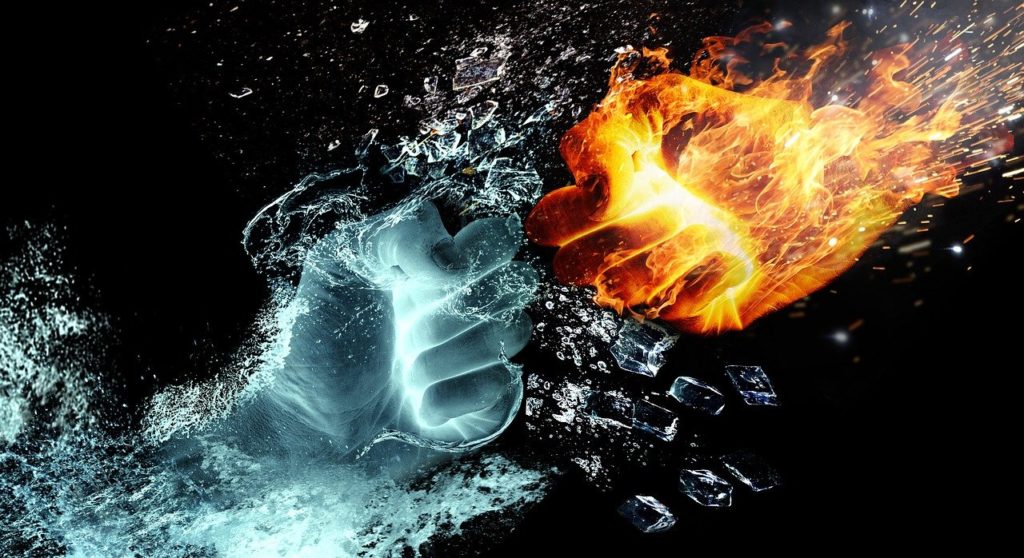 fire and water, hands, fight-2354583.jpg