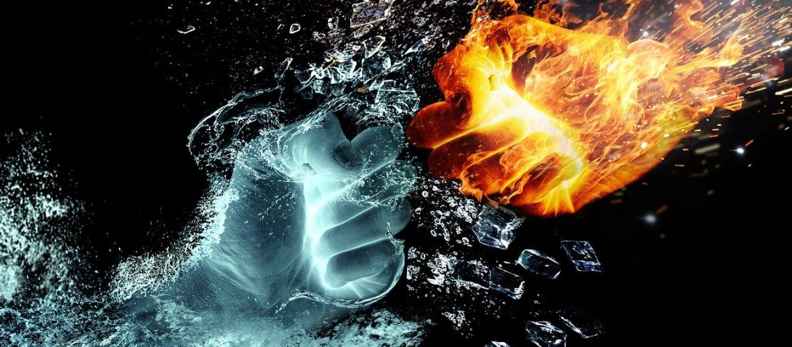 fire and water, hands, fight-2354583.jpg